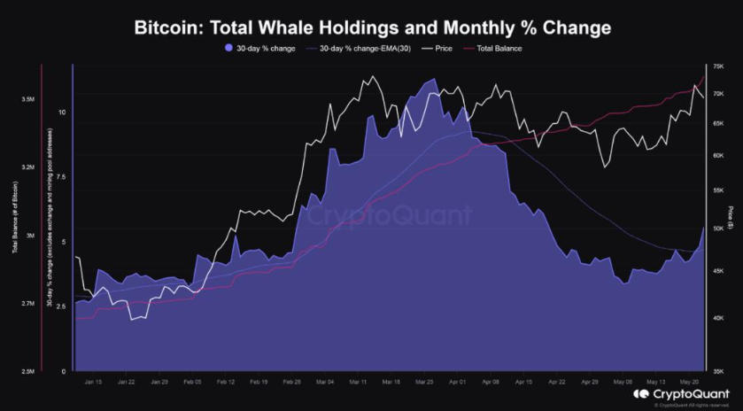 Market research report: Bitcoin sees modest gains, ETH surges on ETF approval, US stocks hit ATHs - BITCOIN whales