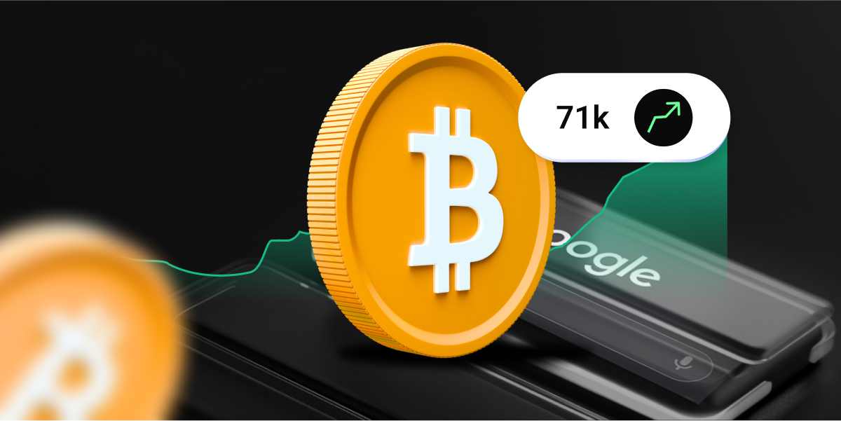 BTC weighs up ETF flows & weak Google searches ahead of the US NFP - EN Bitcoin jumps to 71k heres why. BNB its an ATH 1200x600 7.06.2024